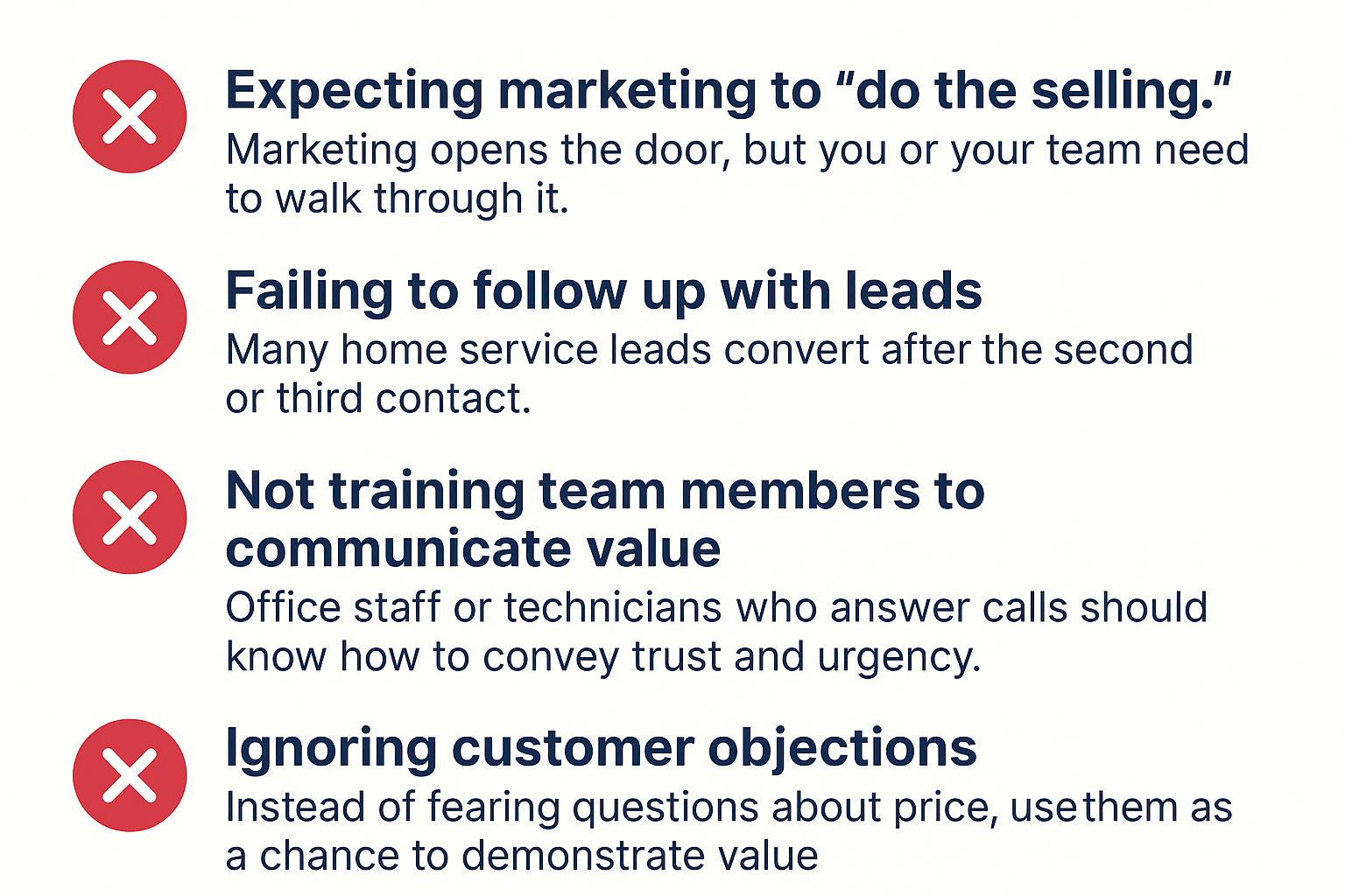 Mistakes Hurt Conversions