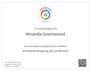AI Powered Shopping ads Certification